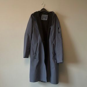 Ilse Jacobsen Long Hooded Raincoat - size 44 (L/XL)